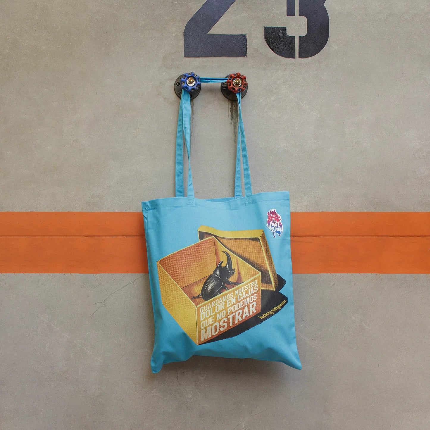 Tote Bag ESCARABAJO · Hecha a mano · Tirada numerada · Color AZUL