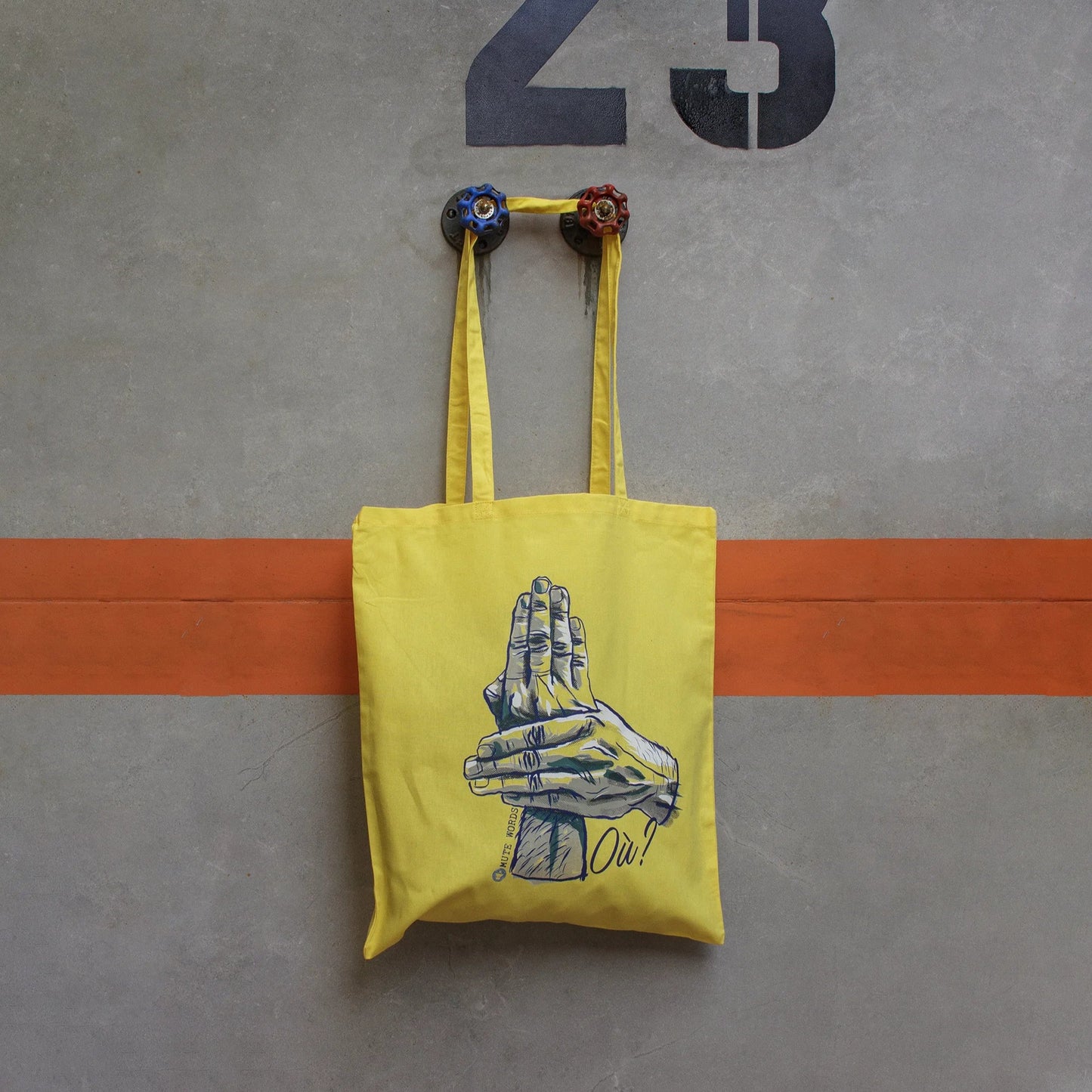 Tote Bag LSE · Hecha a mano · Tirada numerada · Color AMARILLO