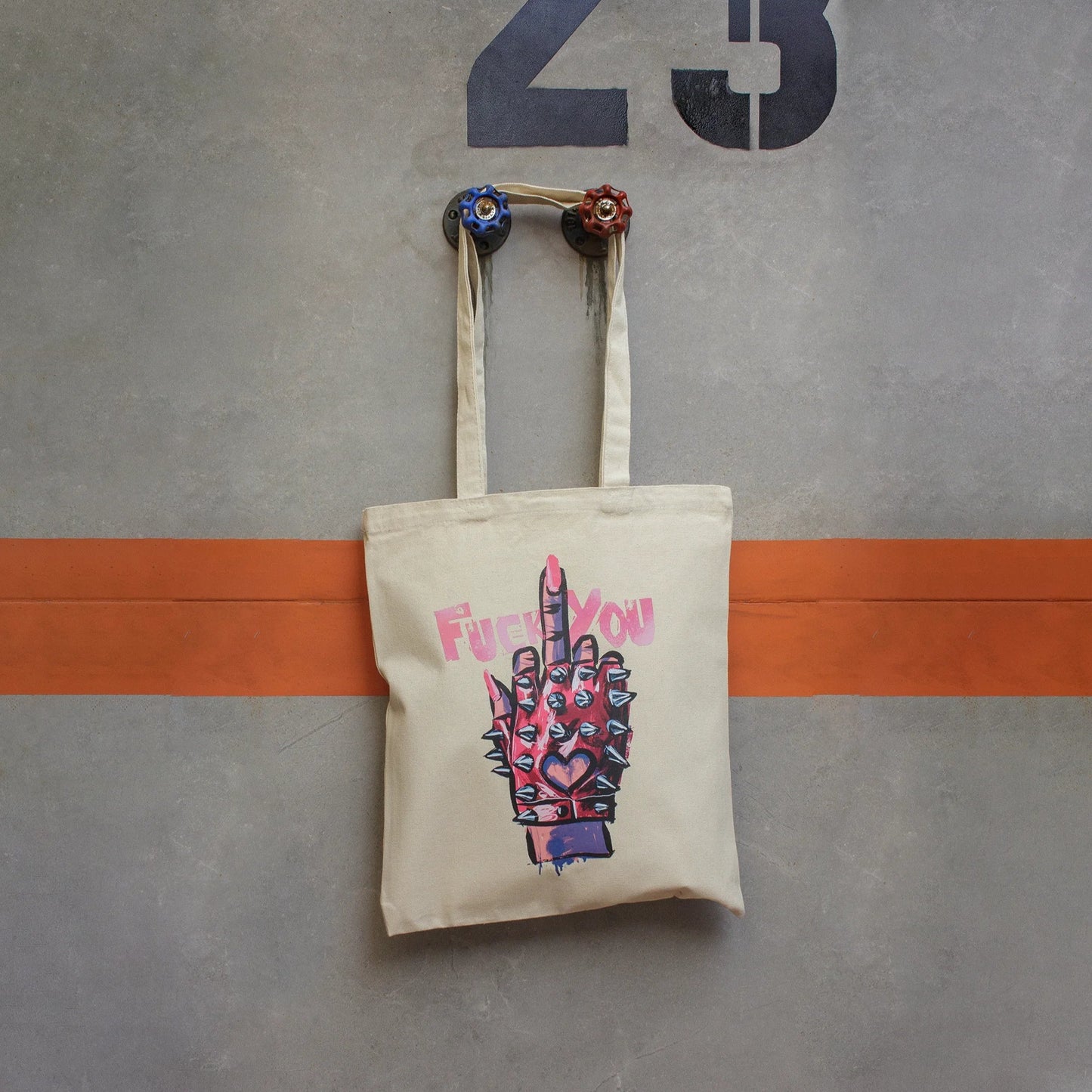 Tote Bag FUCK YOU · Hecha a mano · Tirada numerada · Color Crudo