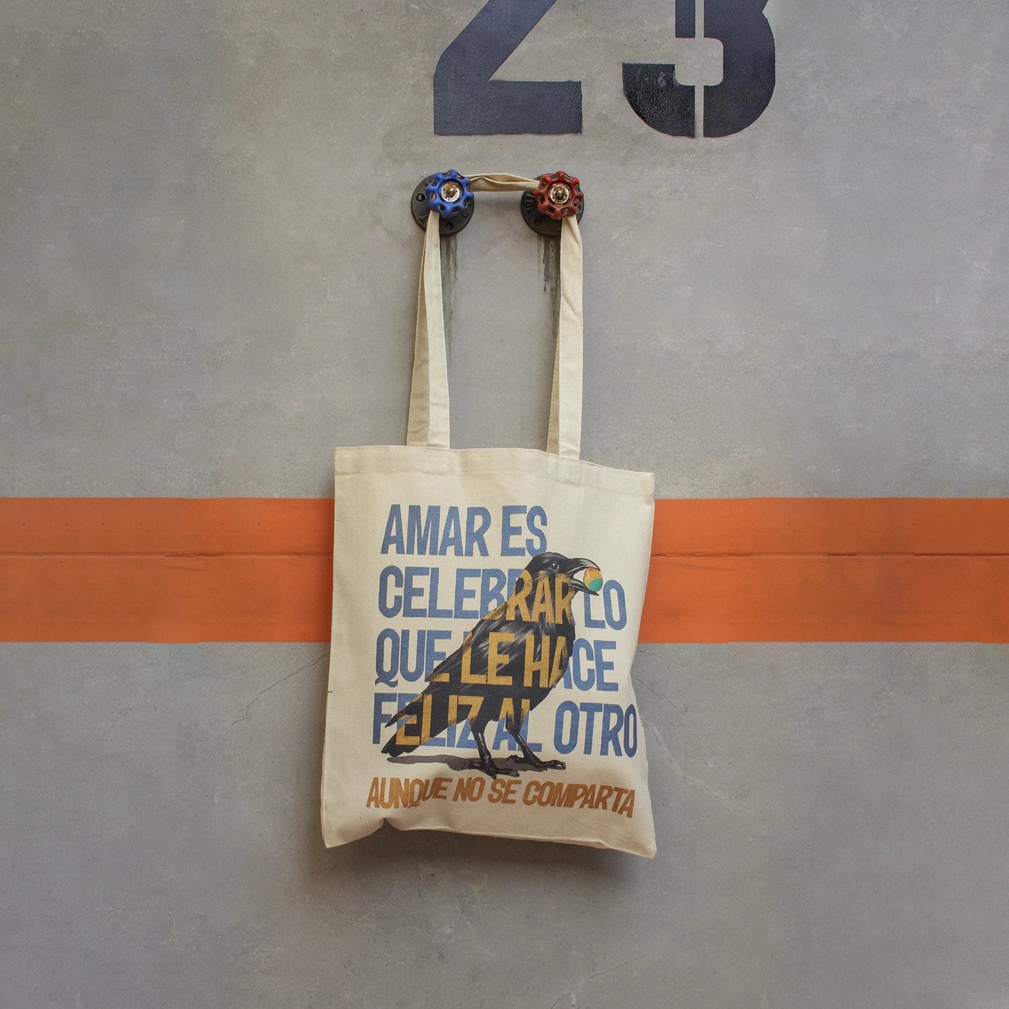 Tote Bag Amar es · Hecha a mano · Tirada numerada · Color Crudo