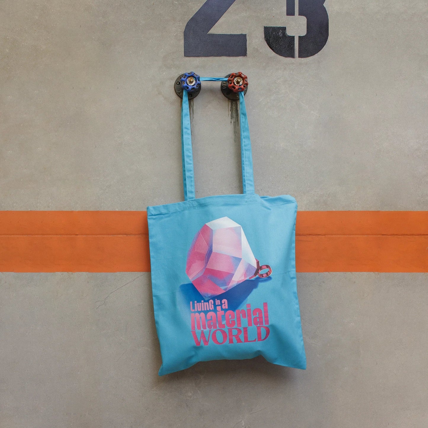 Tote Bag DIAMANTE · Hecha a mano · Tirada numerada · Color AZUL