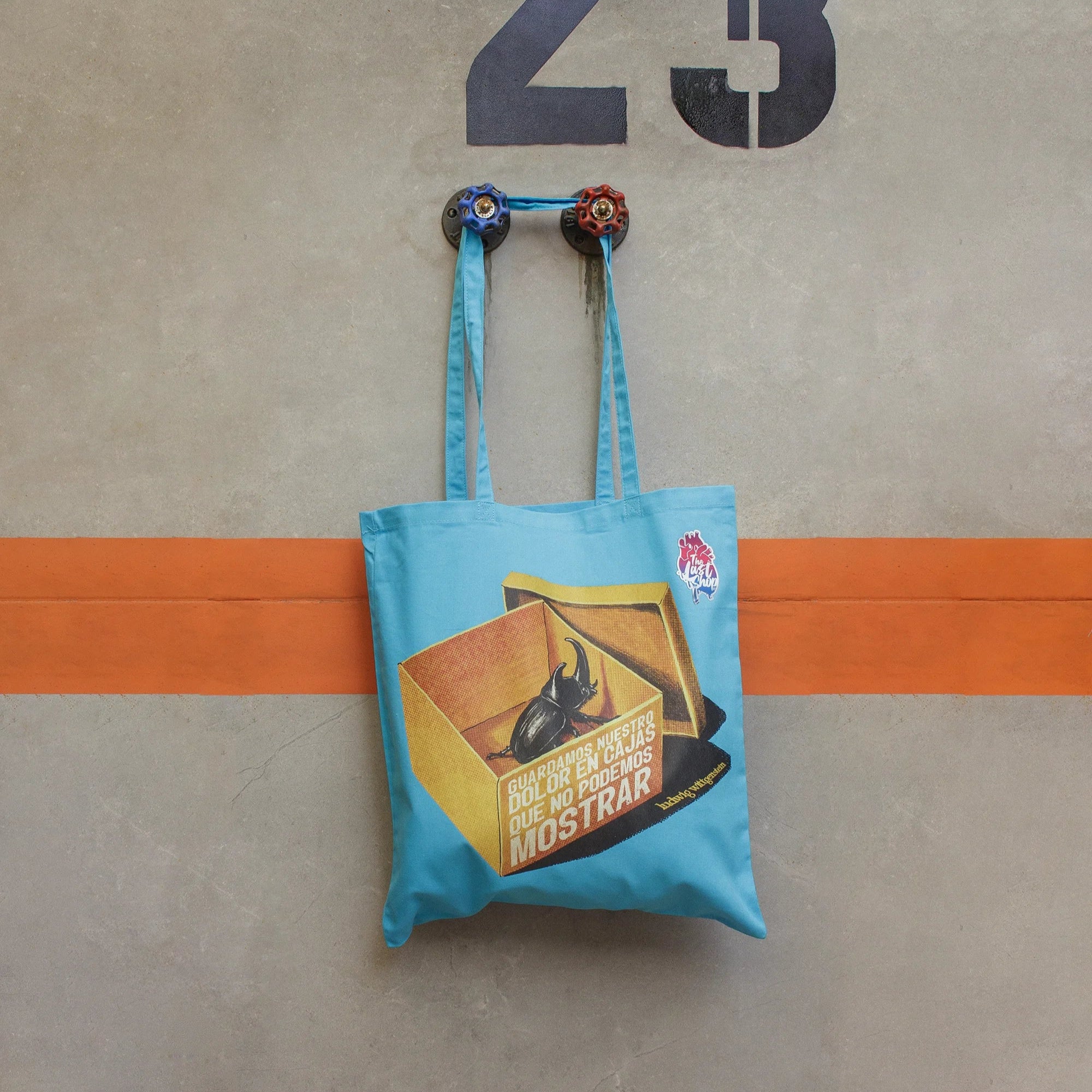 Tote Bag ESCARABAJO · Hecha a mano · Tirada numerada · Color AZUL