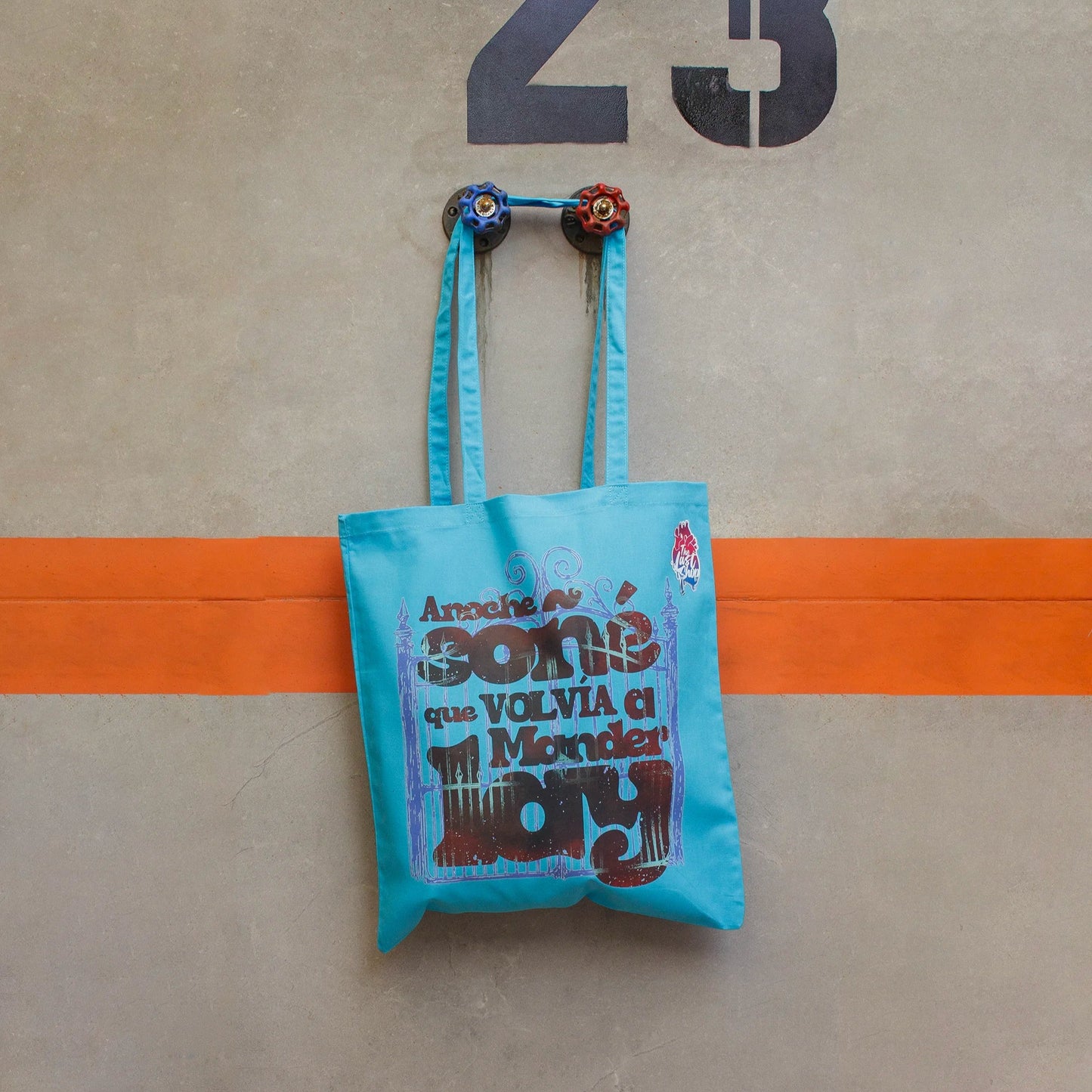 Tote Bag MANDERLAY · Hecha a mano · Tirada numerada · Color AZUL