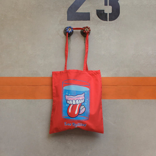 Tote Bag ROLLING STONES· Hecha a mano · Tirada numerada · Color rojo