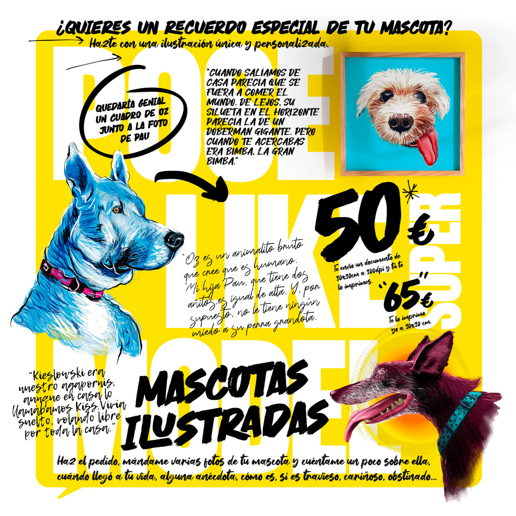 Ilustración personalizada de tu mascota
