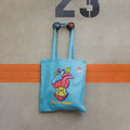 Tote Bag MANZANA DE EVA · Hecha a mano · Tirada numerada · Color AZUL